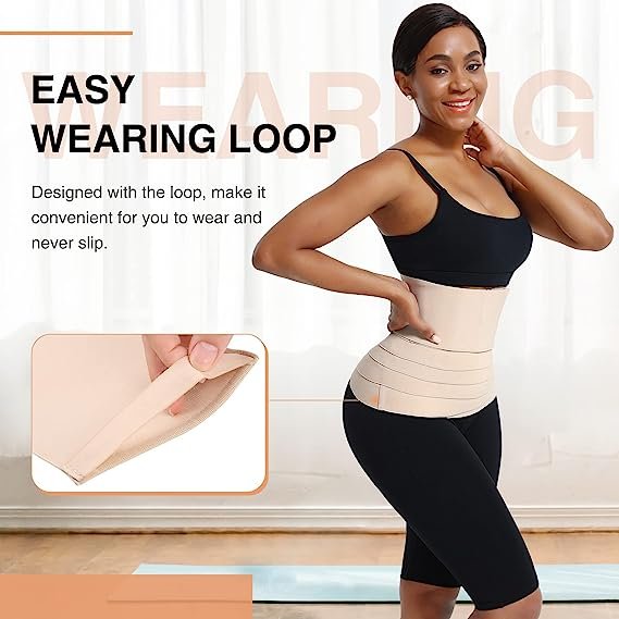 Waist Trainer Wrap for Women Tummy Control Waist Shaper with Loop